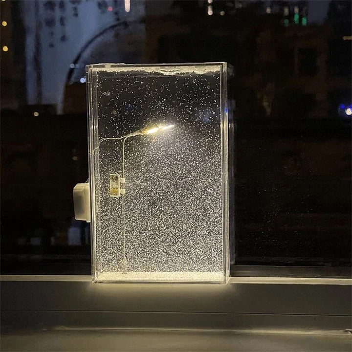 Colverro™ Snowy Street Lamp Night Light – Glowing Winter Scene Diorama