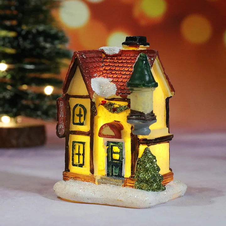 Colverro™ Light-Up Christmas Village House with LED and Snowy Roof