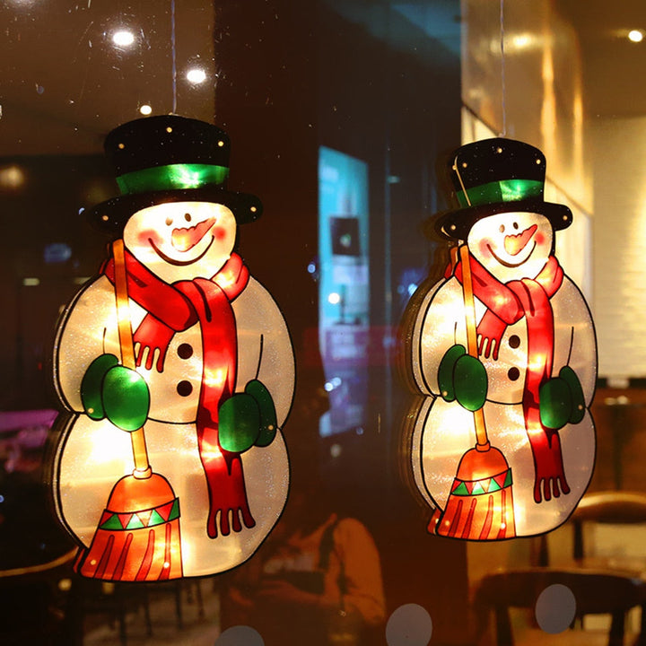 Colverro™ Battery Christmas Window Hanging Light with Flashing Mode