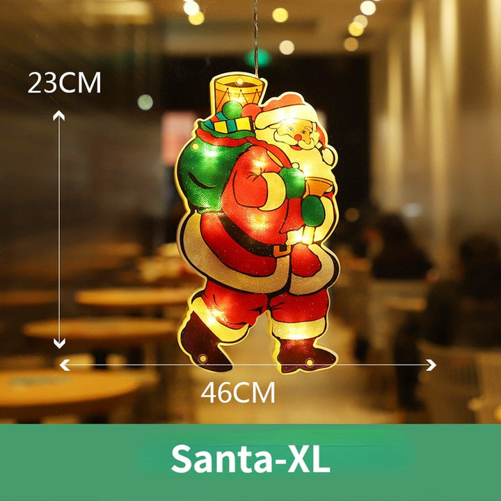 Colverro™ Battery Christmas Window Hanging Light with Flashing Mode