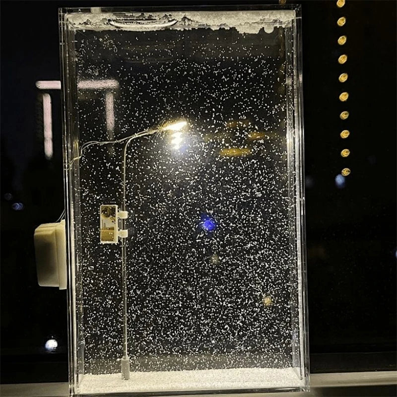 Colverro™ Snowy Street Lamp Night Light – Glowing Winter Scene Diorama