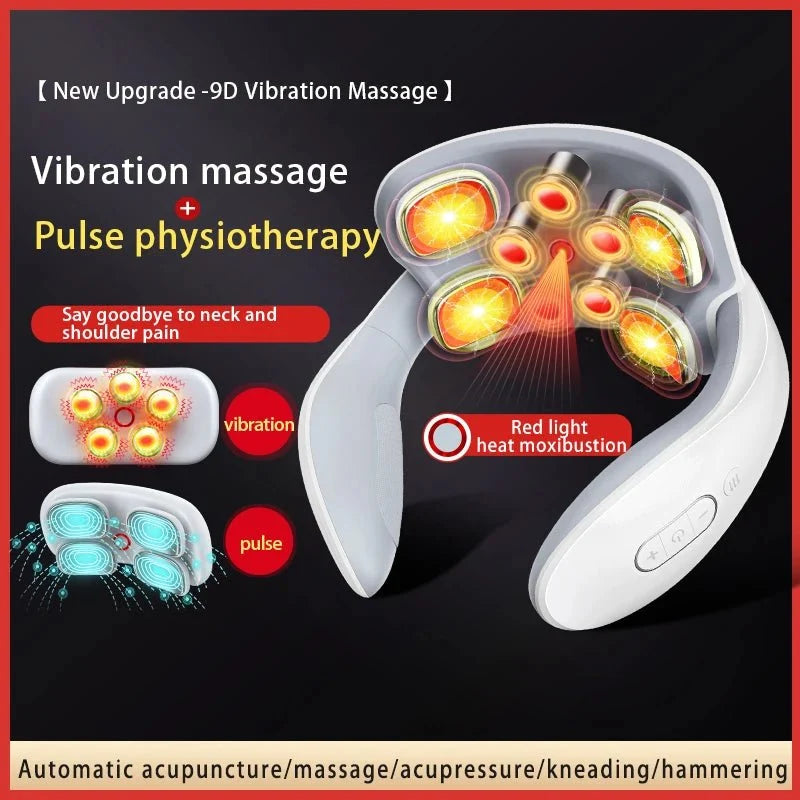 Colverro™ Cordless Heated Neck Massager with 8 Techniques
