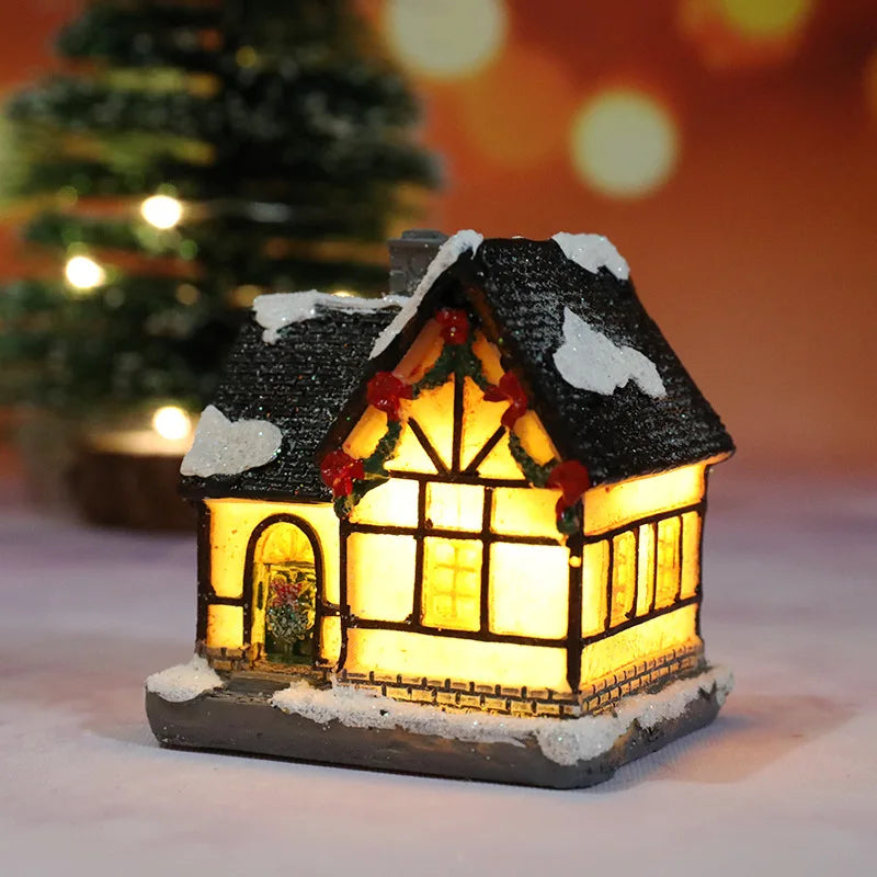 Colverro™ Light-Up Christmas Village House with LED and Snowy Roof