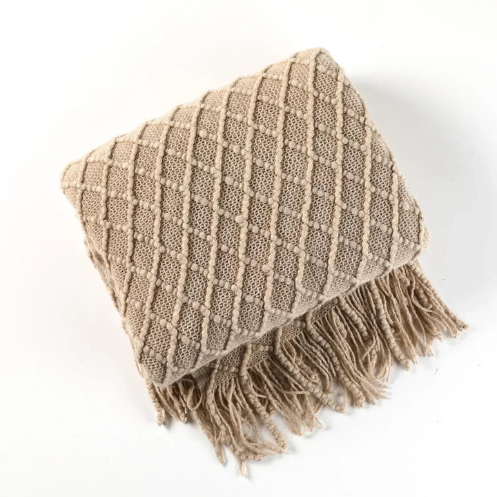 Colverro™ Nordic Chunky Knit Throw Blanket in Soft Faux Cashmere