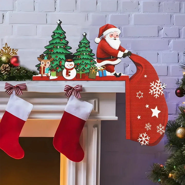 Colverro™ Wooden Santa &amp; Snowman Christmas Door and Corner Decor