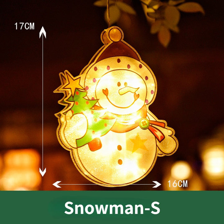Colverro™ Battery Christmas Window Hanging Light with Flashing Mode