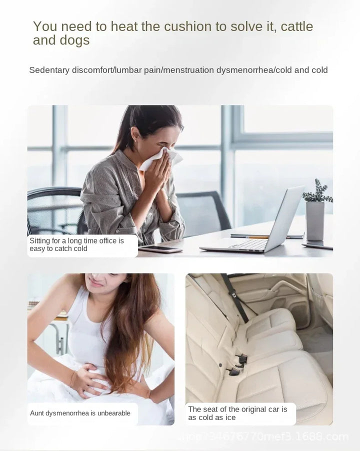 Colverro™ Heated Seat Cushion with 3 Heat Settings &amp; Graphene Heating