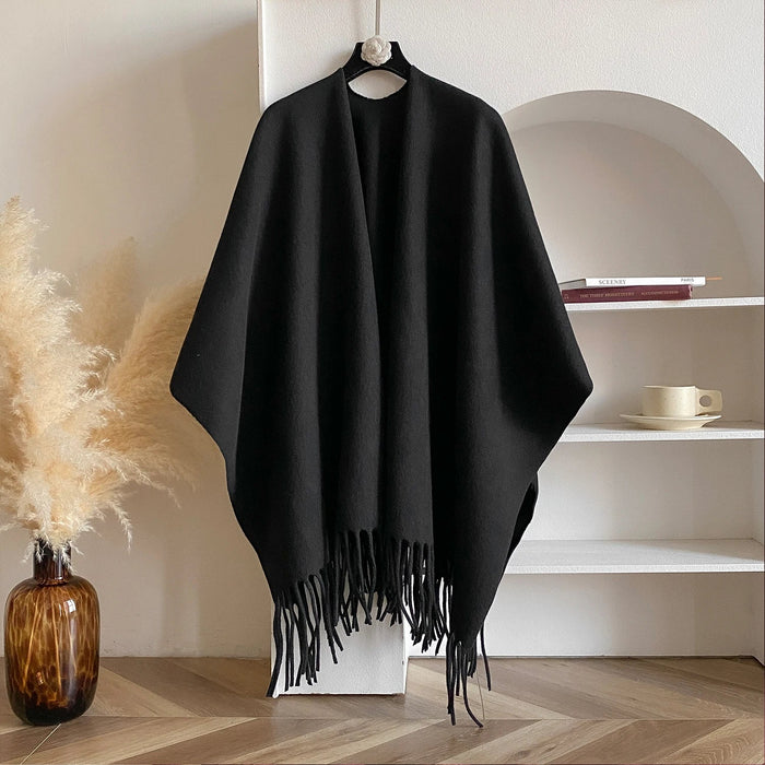 Colverro™ Women's Tassel Shawl – Soft Draped Shoulder Wrap