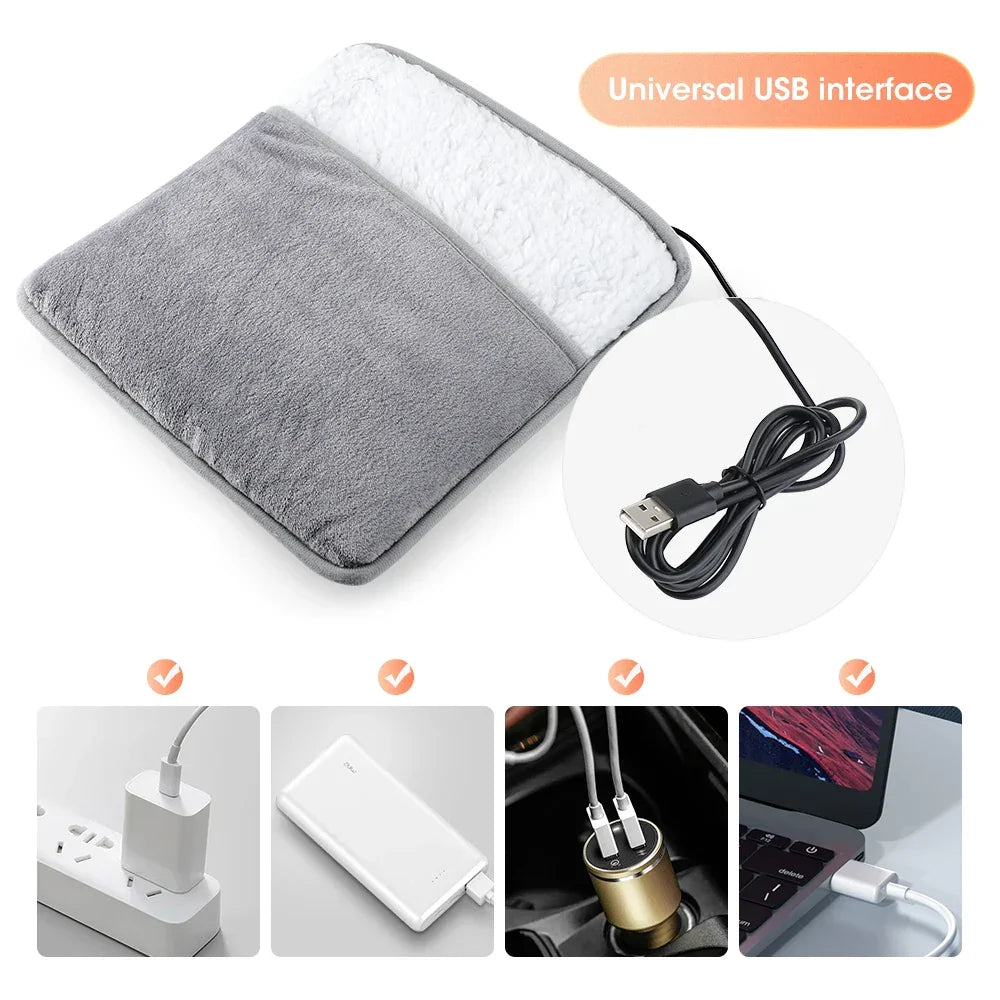 Colverro™ USB Heated Foot Mat in Soft Flannel with Steady Warmth