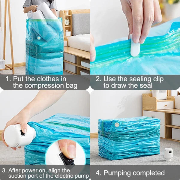 Colverro™ Vacuum Storage Bags with Double Zip Seal – Up to 75% More Space