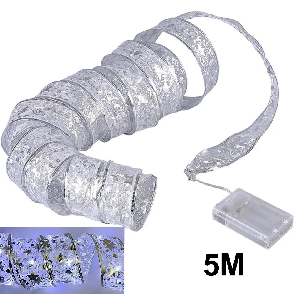 Colverro™ Christmas Ribbon with Warm White LED String Lights