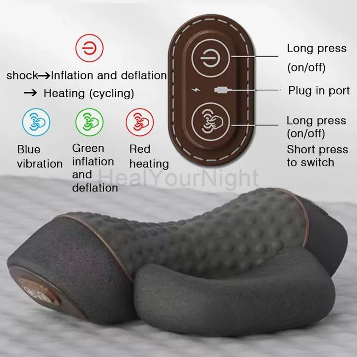 Colverro™ Heated Vibrating Massage Pillow for Neck or Waist