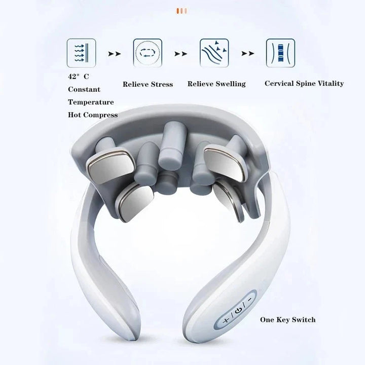 Colverro™ Cordless Heated Neck Massager with 8 Techniques