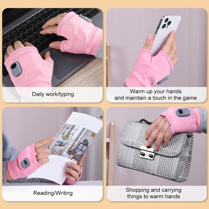 Colverro™ Heated Fingerless Gloves for Typing and Gaming
