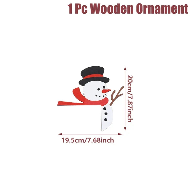 Colverro™ Wooden Santa &amp; Snowman Christmas Door and Corner Decor