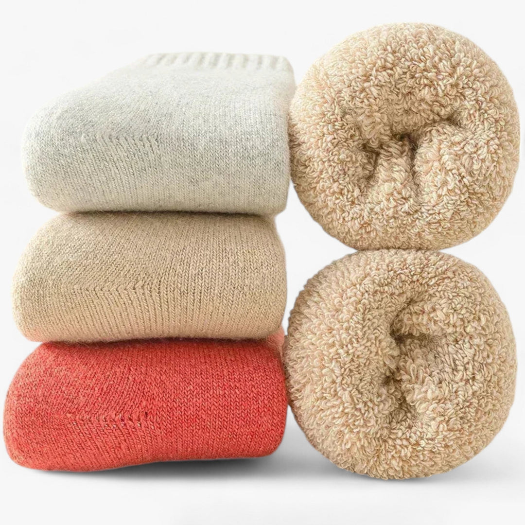 Colverro™ Wool and Cashmere Thermal Socks 3-Pack with Fleece Loop