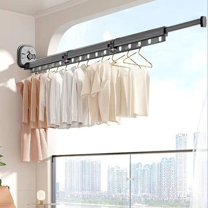 Colverro™ Foldable Wall-Mounted Drying Rack with Suction Cups – No Drilling