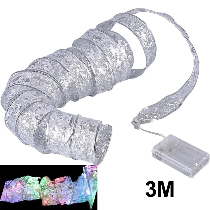 Colverro™ Christmas Ribbon with Warm White LED String Lights