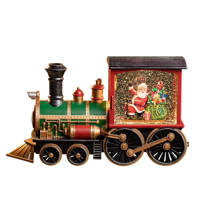 Colverro™ Santa Train Snow Globe Music Box with 8 Holiday Songs