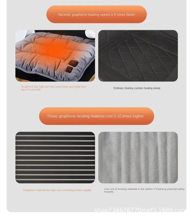 Colverro™ Heated Seat Cushion with 3 Heat Settings &amp; Graphene Heating
