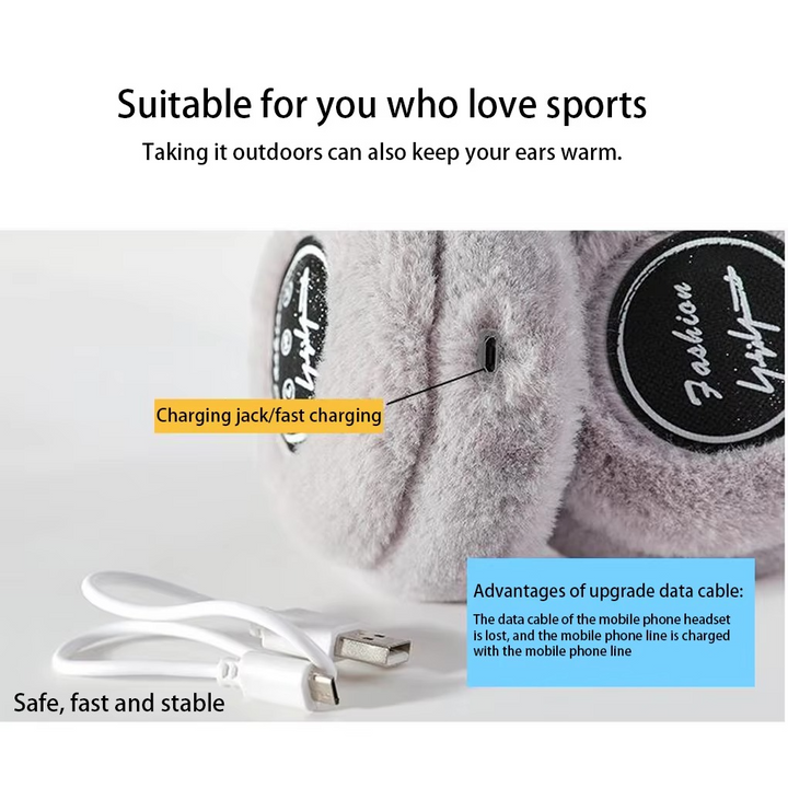 Colverro™ Plush Bluetooth Earmuff Headphones with Soft Faux Fur