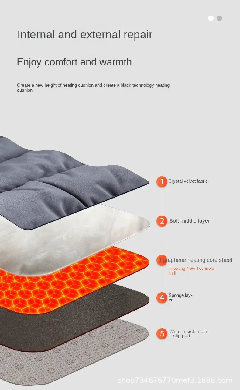 Colverro™ Heated Seat Cushion with 3 Heat Settings &amp; Graphene Heating