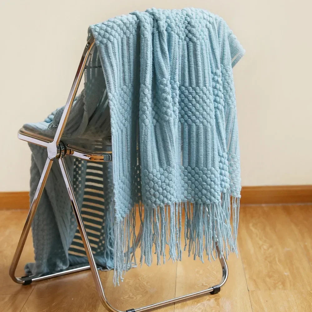 Colverro™ Nordic Chunky Knit Throw Blanket in Soft Faux Cashmere
