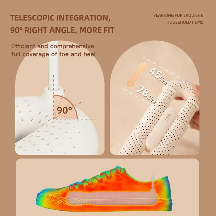 Colverro™ Extendable Electric Shoe Dryer with Timer and Sterilization