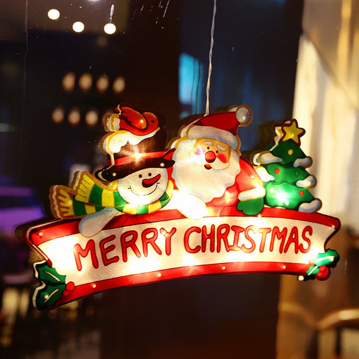 Colverro™ Battery Christmas Window Hanging Light with Flashing Mode