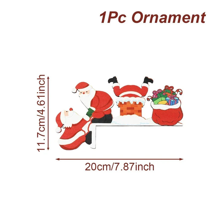Colverro™ Wooden Santa &amp; Snowman Christmas Door and Corner Decor