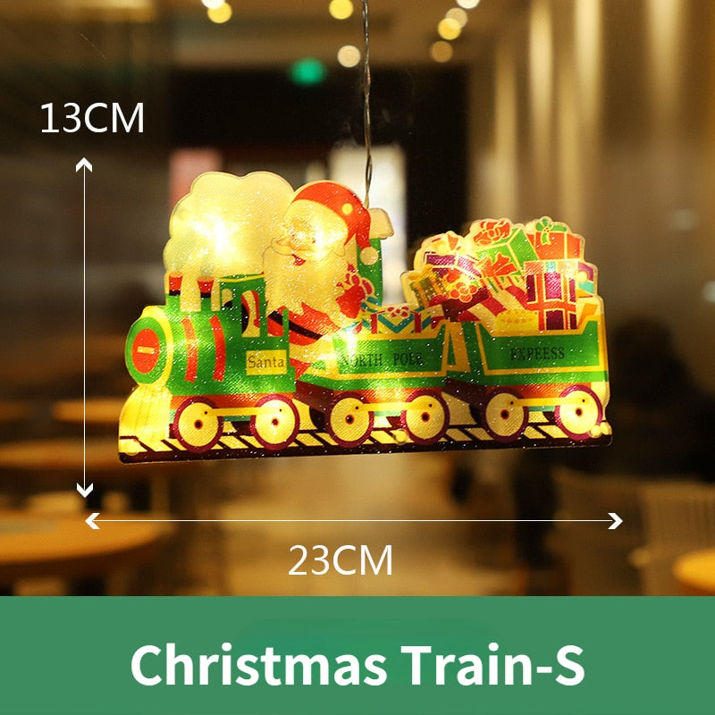 Colverro™ Battery Christmas Window Hanging Light with Flashing Mode