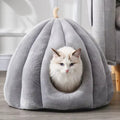 Colverro™ Cozy Pumpkin Cat Bed with Enclosed Plush Hideaway