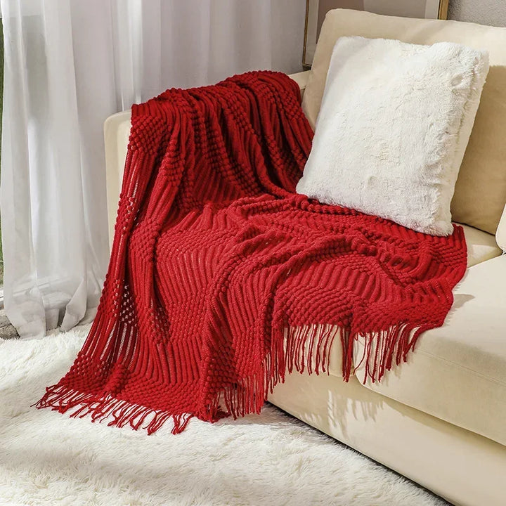 Colverro™ Nordic Chunky Knit Throw Blanket in Soft Faux Cashmere