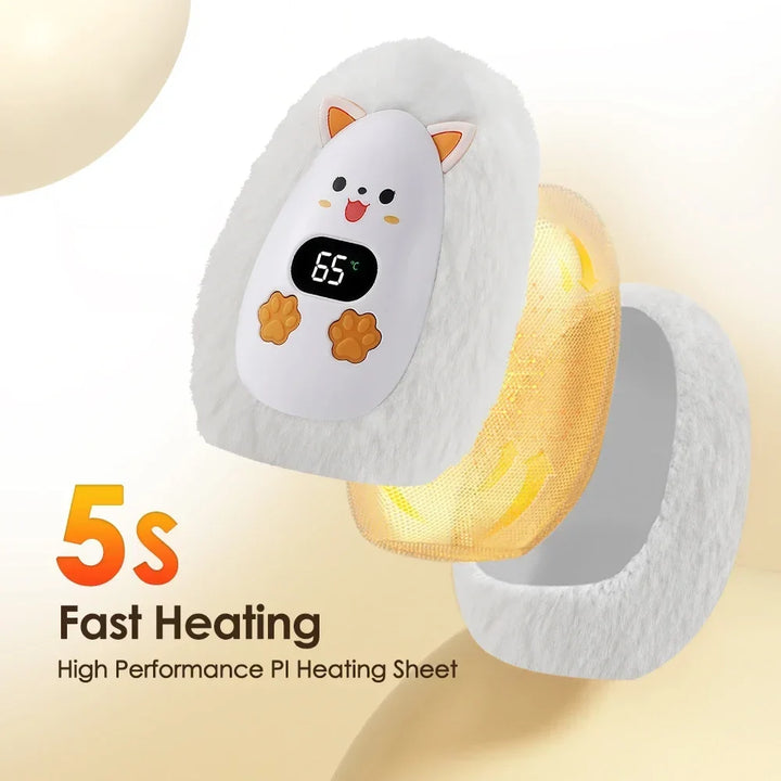 Colverro™ Rechargeable Fox Hand Warmer with Digital Display