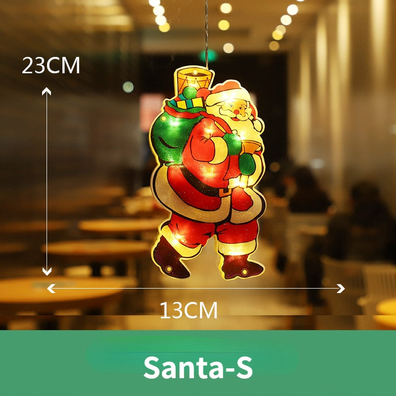 Colverro™ Battery Christmas Window Hanging Light with Flashing Mode