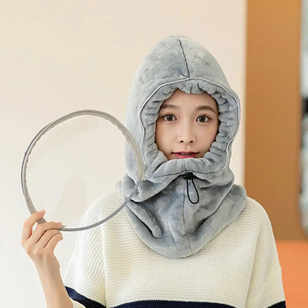 Colverro™ Plush Full Face Winter Hat with Built-In Neck Gaiter