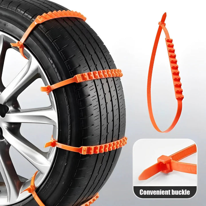 Colverro™ Rubber Anti-Skid Tire Straps for Snow and Ice, Easy Install