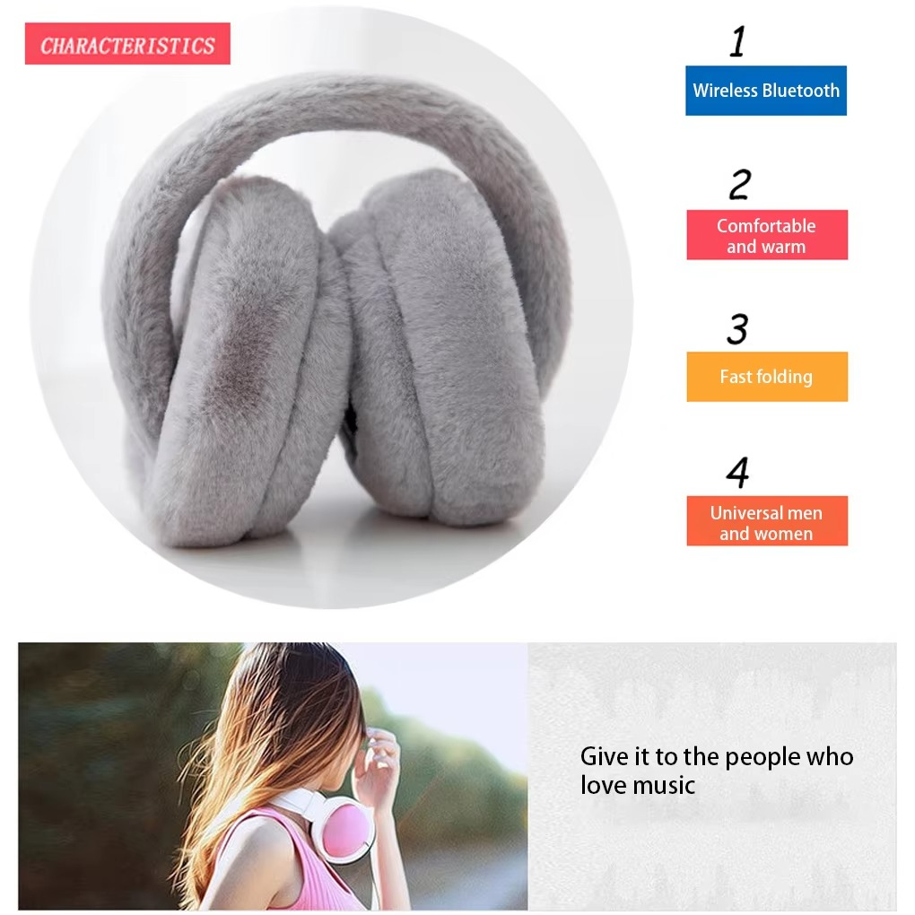 Colverro™ Plush Bluetooth Earmuff Headphones with Soft Faux Fur