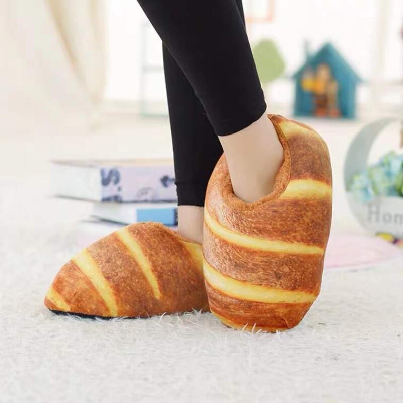 Colverro™ Toast Bread Slippers with Plush Lining and Non-Slip Sole