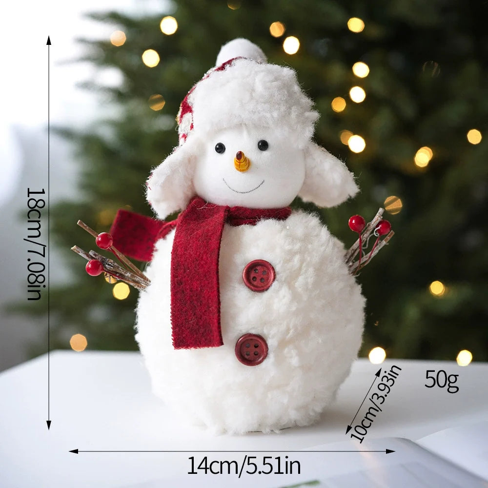 Colverro™ Plush Knitted Snowman Ornament with Cozy Handmade Look