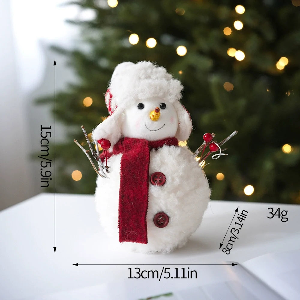 Colverro™ Plush Knitted Snowman Ornament with Cozy Handmade Look