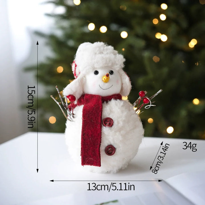 Colverro™ Plush Knitted Snowman Ornament with Cozy Handmade Look