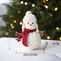 Colverro™ Plush Knitted Snowman Ornament with Cozy Handmade Look