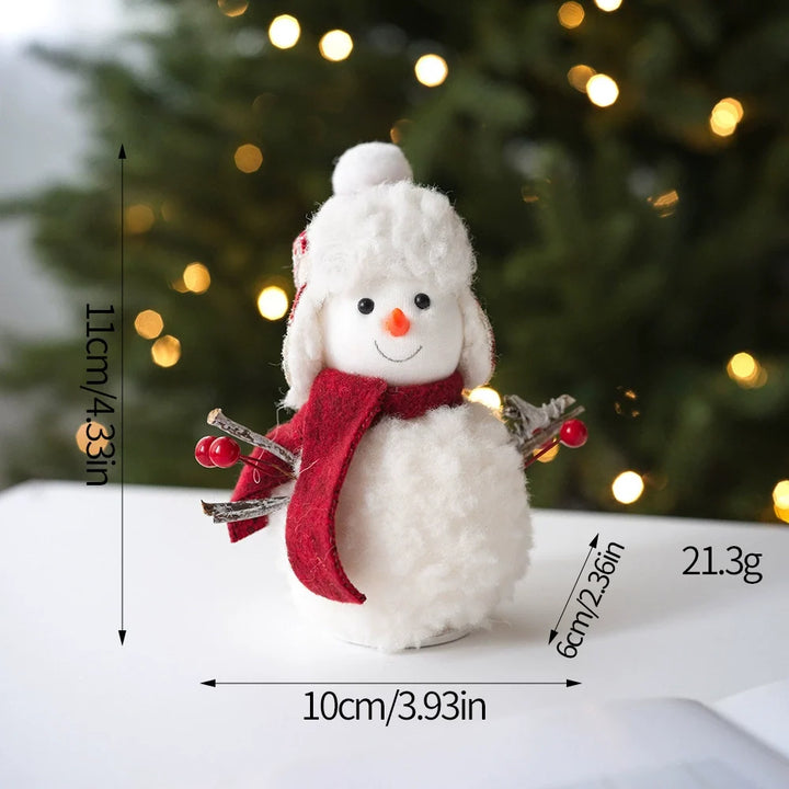 Colverro™ Plush Knitted Snowman Ornament with Cozy Handmade Look