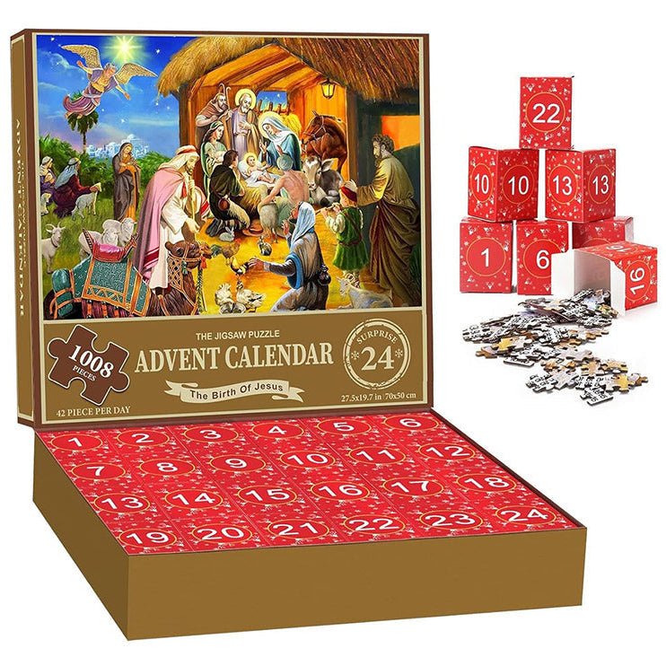 Colverro™ Christmas Jigsaw Puzzle Advent Calendar with Mystery Scenes
