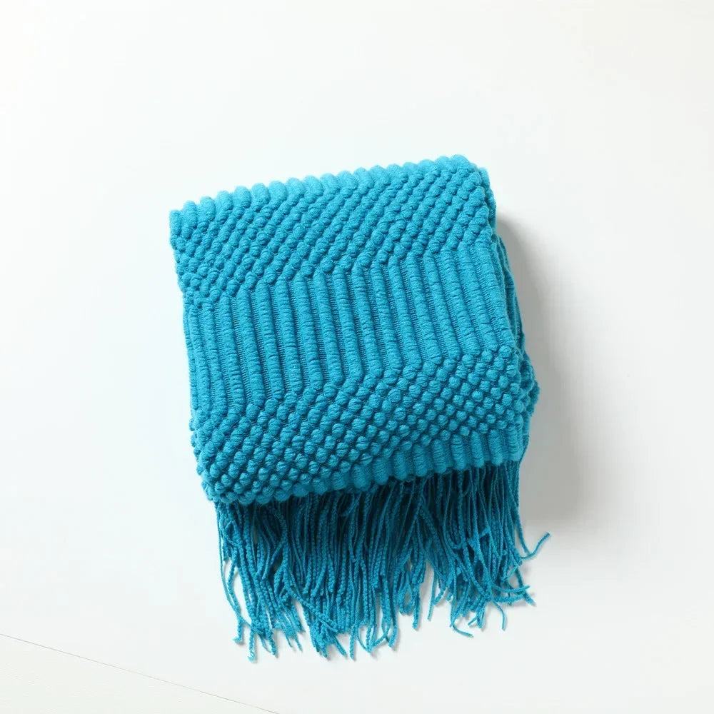 Colverro™ Nordic Chunky Knit Throw Blanket in Soft Faux Cashmere