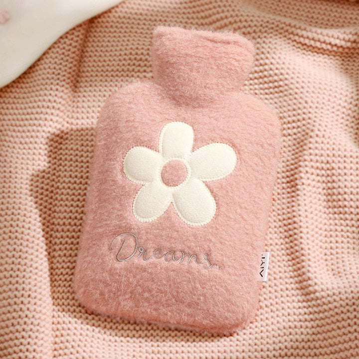 Colverro™ Plush 1L Hot Water Bottle with Washable Cover