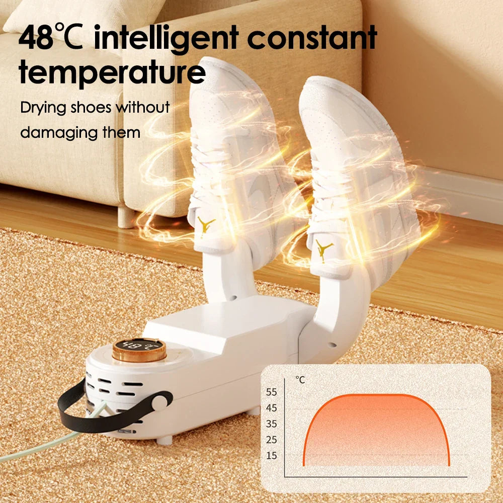 Colverro™ Foldable Electric Shoe Dryer with Timer and Odor Control