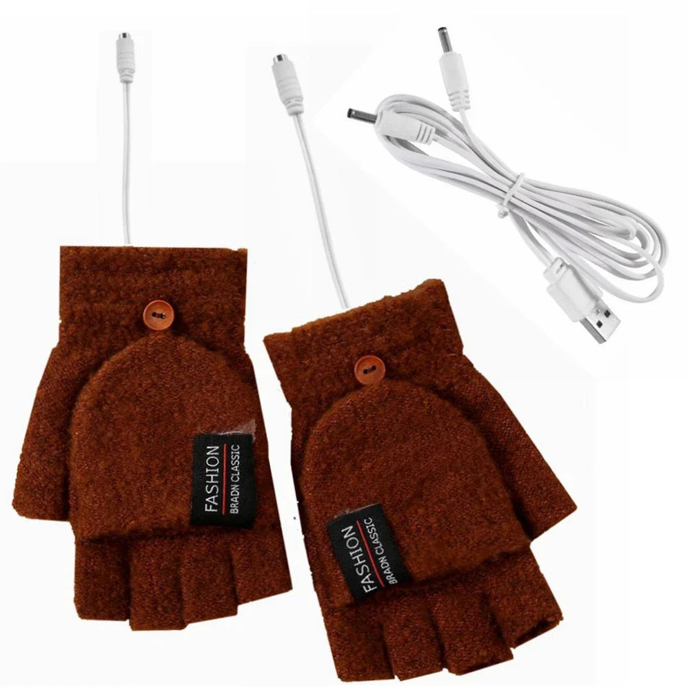 Colverro™ USB Rechargeable Knit Heated Gloves with 3 Heat Settings