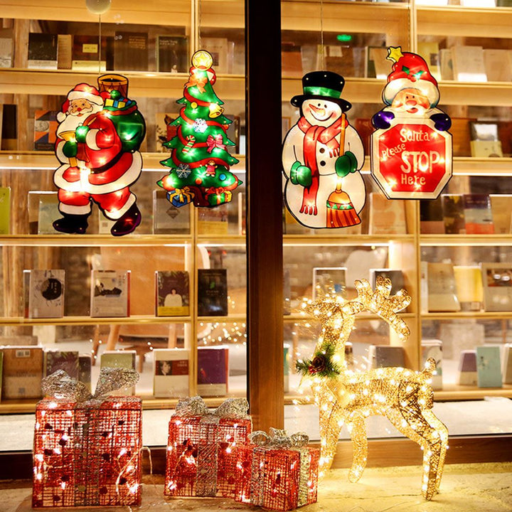 Colverro™ Battery Christmas Window Hanging Light with Flashing Mode